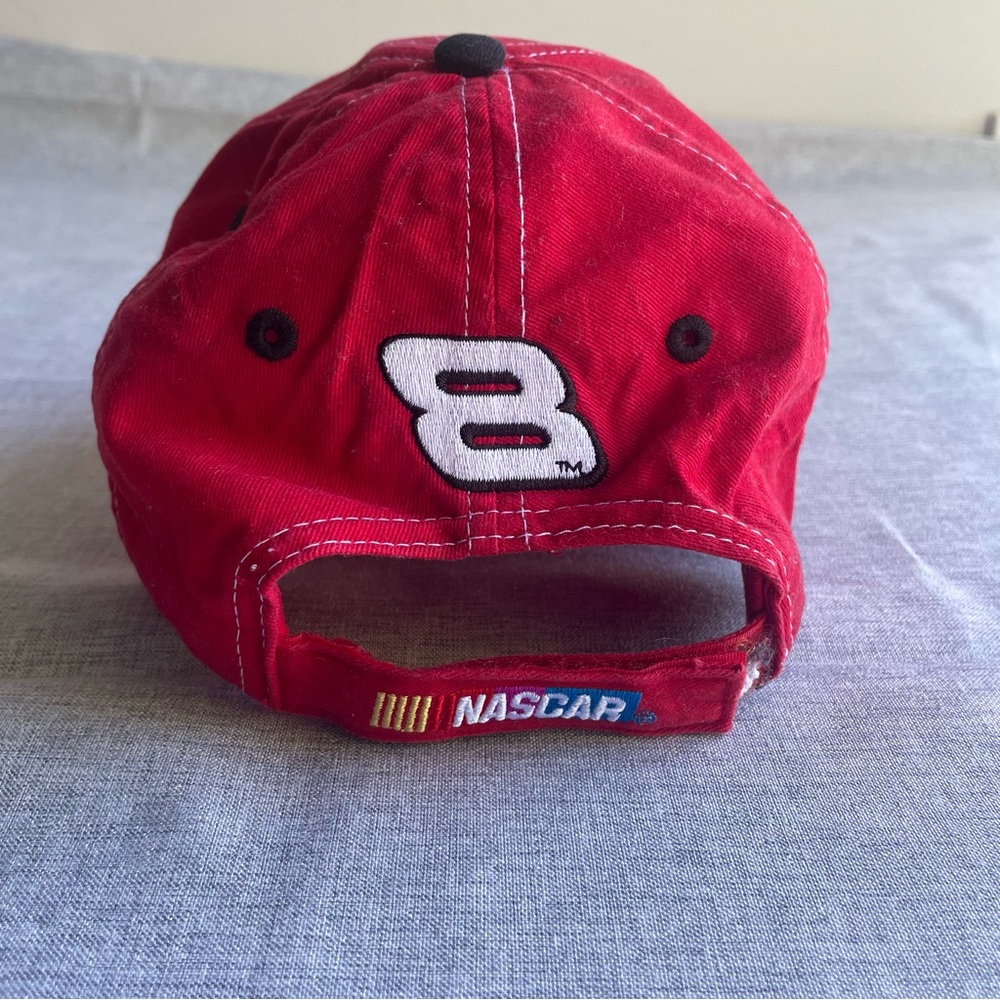 Budweiser Hat NASCAR Cap Dale Earnhardt Jr Winners Circle Adjustable Red Black 8 - Picture 6 of 12